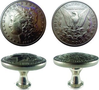 Custom 1884 Morgan Dollar Replica Drawer Or Cabinet Knobs, Set Of 6