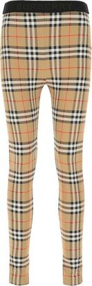 Vintage Checked Skinny Cut Leggings-AA