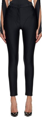 Black Paneled Leggings