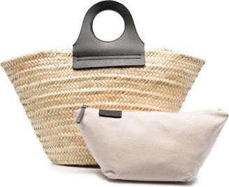 Cabas woven-straw tote bag