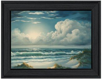 Moon Glow by Georgia Janisse, Ready to hang Framed Print, Black Frame, 19 x 15