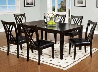 Talt Transitional Brown Solid Wood 7-Piece Dining Set