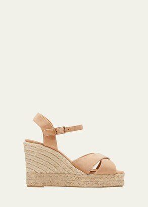 Blaudell Suede Wedge Espadrille Sandals-AA