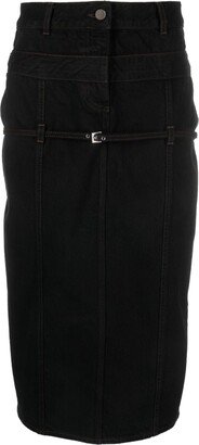 La Jupe de Nîmes Criollo denim midi skirt-AB