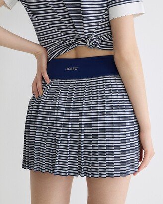 Active pleated mini skirt in stripe