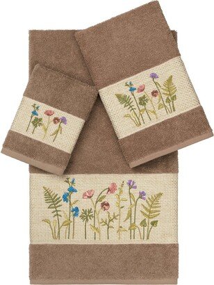 Turkish Cotton Serenity 3Pc Embellished Towel Set-AC