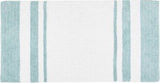 27x45 Spa Cotton Reversible Bath Rug Aqua