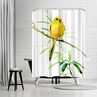 71 x 74 Shower Curtain, Budgie Parakeet 3 by Suren Nersisyan