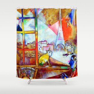 Marc Chagall Paris Through the Window Shower Curtain