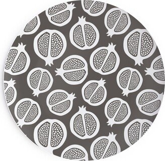 Salad Plates: Pomegranate - Black & White Salad Plate, Gray