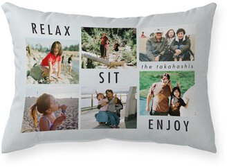 Outdoor Pillows: Sentiments Gallery Of Six Outdoor Pillow, 14X20, Double Sided, Multicolor