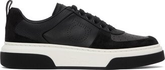 Black Paneled Sneakers