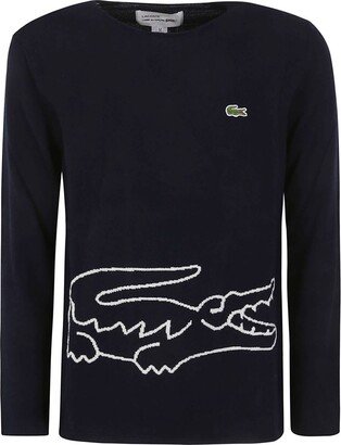 X Lacoste Logo Patch Knitted Jumper