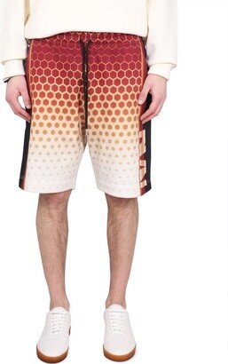 Logo Printed Drawstring Bermuda Shorts-AB