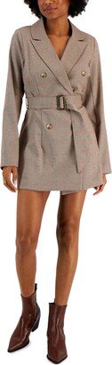 Kit & Sky Juniors' Plaid Blazer Dress