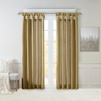 Gracie Mills 1-pc Emilia Twist Tab Lined Window Curtain Panel - 50x108