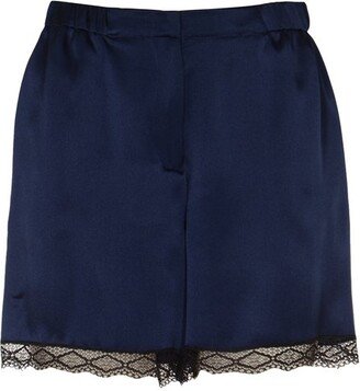 Lace-Detailed High-Waisted Shorts