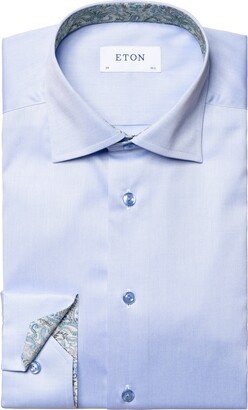 Slim Fit Paisley Trim Dress Shirt