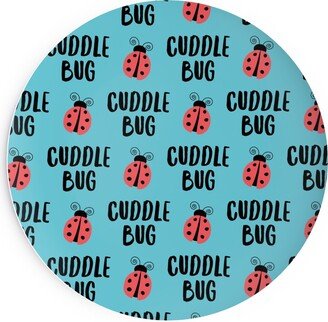 Salad Plates: Cuddle Bug - Blue Salad Plate, Blue