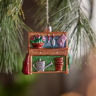 Potting Table Glass Ornament