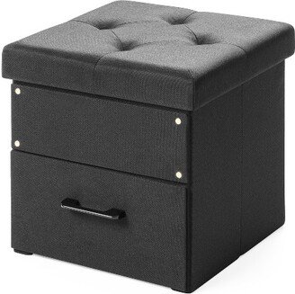 15 Cube Stockbox Collapsible Ottoman with Storage Drawer - Mellow