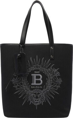 Varsity Logo Embroidered Large Tote Bag