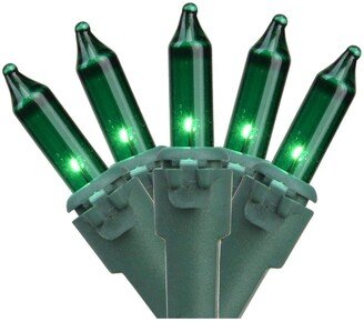 Northlight Set of 35 Green Mini Christmas Lights 2.5 Spacing Wire