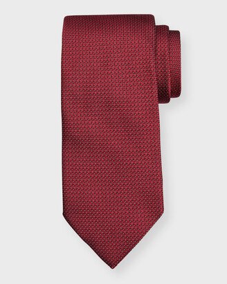 Men's Geometric Jacquard Silk Tie-AD