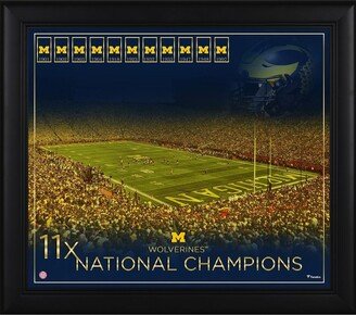 Fanatics Authentic Michigan Wolverines Framed 15 x 17 Football Championship Count Collage