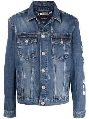 Distressed Denim Jacket-AK