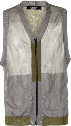 Rib-Trimmed Zipped Gilet