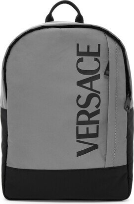 Kids Reflective Logo-print Nylon Backpack