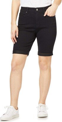 Angels Forever Young Women's 360 Sculpt Mid-Rise Stretch Bermuda Shorts