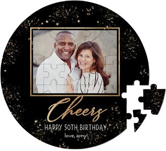 Keepsake Puzzles: Sparkling Celebration Keepsake Puzzle, Circle, Keepsake, Black