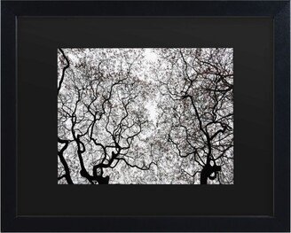 Kurt Shaffer Japanese Maple Spring Abstract Matted Framed Art - 15 x 20