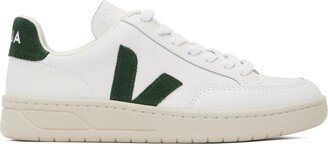 White & Green V-12 Sneakers
