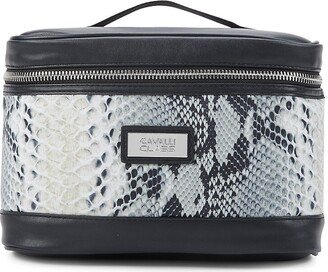 Snakeskin-Print Cosmetic Case