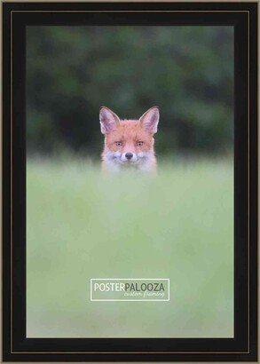 PosterPalooza 15x19 Contemporary Black Complete Wood Picture Frame with UV Acrylic, Foam Board Backing, & Hardware