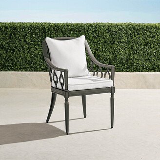 Avery Dining Arm Chair with Cushions in Slate Finish