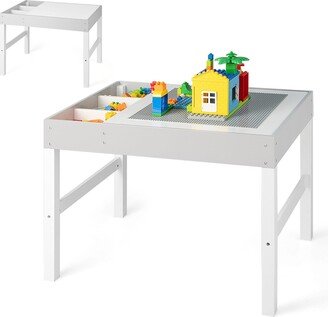 Kids Multi Activity Play Table 3 in 1 Wooden Building Block Desk