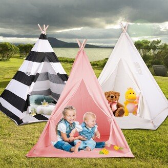 UNHO Indoor Dollhouse Indian Play Tent Children Teepee Tent