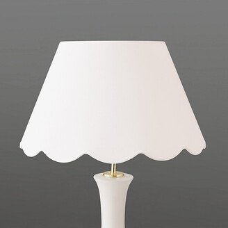 Scalloped Linen Lamp Shade 16