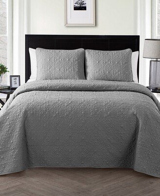 Caroline Embossed 3-Piece Full/Queen Quilt Set