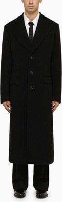 Black wool tailored coat