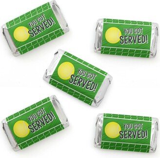 Big Dot Of Happiness You Got Served - Tennis - Mini Candy Bar Wrapper Stickers - Party Favors - 40 Ct