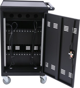 Mobile Charging Cart and Cabinet for Tablets Laptops 30-Device