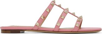 Pink Rockstud Flat Sandals