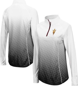 Women's Black Arizona State Sun Devils Magic Ombre Quarter-Zip Raglan Jacket