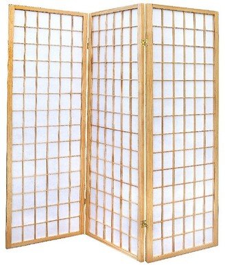 IH Casa Decor 3 Panel Wood Framed Paper Screen