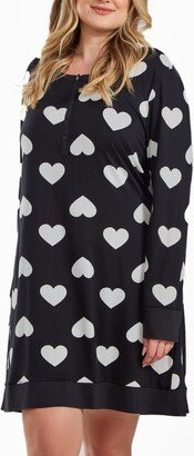 Kind Heart Plus Size Modal Sleep Top or Dress with Button Down Top in Comfy Cozy Style